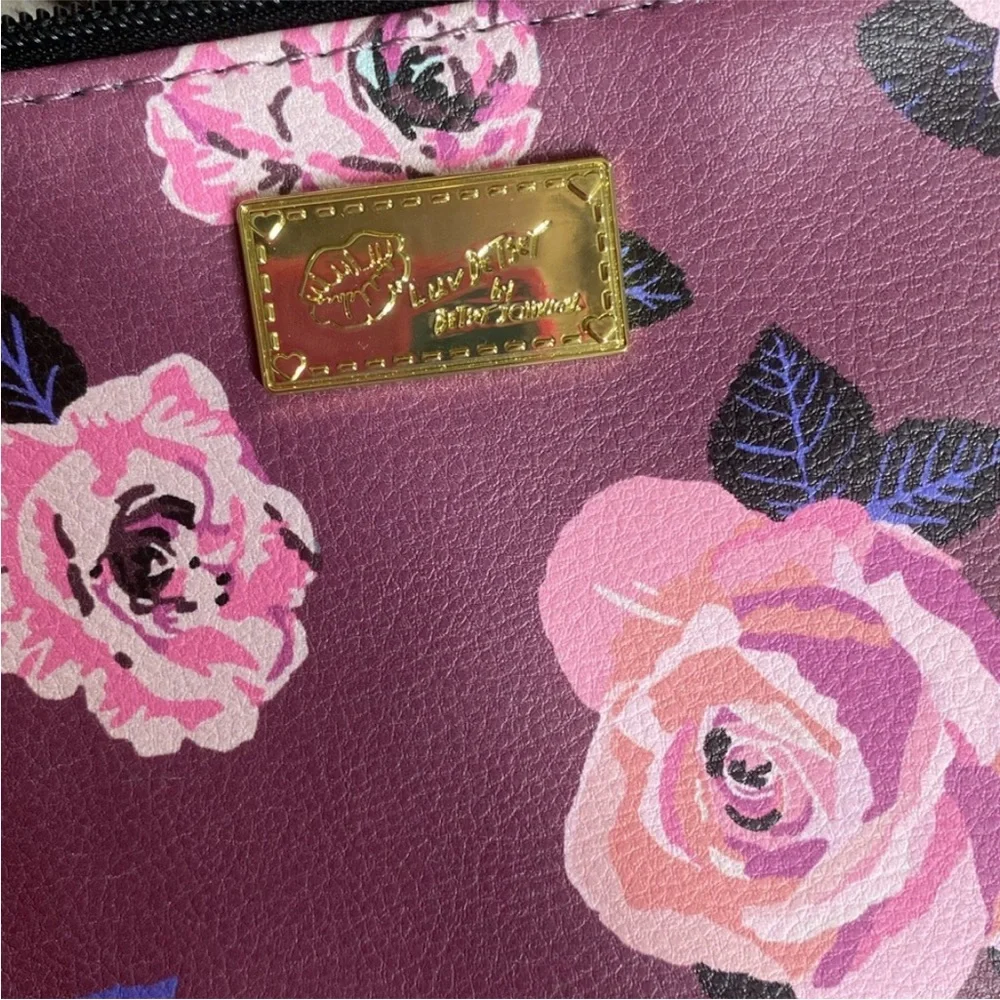 NWOT LUV BETSEY JOHNSON Floral Convertible Wristlet/Crossbody